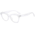 Lunettes anti-lumière bleue œil de chat transparentes avec monture légère - Transparent