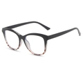 Lunettes anti-lumière bleue œil de chat classiques avec monture dégradée noir et écaille - Léopard Noir