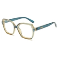 Montatura occhiali retrò oversize bicolore con lenti anti luce blu fashion - Montatura Tè