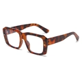 Vintage oversized square sunglasses with tortoise shell frame and anti-blue light lenses - Tortoiseshell Frame