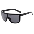 Lunettes de soleil de cyclisme noires avec verres gris et monture sport monobloc - Monture Noire Verres Noir Gris
