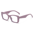 Fashionable square small frame sunglasses in lavender purple with rhinestone details - Purple Frame