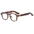 Monture de lunettes vintage en écaille avec verres anti-lumière bleue sur fond blanc - Monture écaille