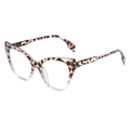 Vintage tortoiseshell cat-eye glasses frame with leopard print and clear lenses - Leopard Frame
