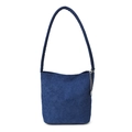 Bolso saco de pana azul marino con correa ancha de hombro y detalle de cadena - 26*10.5*23 / Azul
