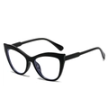 Occhiali anti-luce blu occhio di gatto neri classici per un look di moda retrò elegante - Montatura Nera