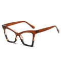 Occhiali cat-eye retrò in ambra e tartaruga con lenti anti-luce blu protettive - Montatura Tartarugata Tè