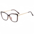 Blaulichtfilter-Brille mit dunkelbraunem Schildpatt-Rahmen und goldenen Metallbügeln - Tee Rahmen