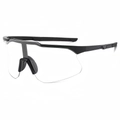 Lunettes de sport cyclisme noires avec verres transparents et branches antidérapantes - Monture Noire Verres Transparents