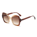 Gafas de sol de mariposa grandes con montura cuadrada y lentes de color degradado - Montura Té Lente Té
