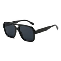 Lunettes de soleil aviateur classique à double pont avec monture noire élégante - Lunettes de soleil / Monture Noire Verres Noir Gris