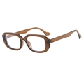 Retro square sunglasses in transparent coffee brown finish with wide anti-slip temples - Tea Frame (Transparent Lens)