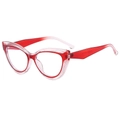 Occhiali anti luce blu gatto alla moda in colori misti rosso e trasparente - Montatura Rosso Rosa