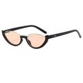 Occhiali da sole cat-eye con montatura nera e dorata e lenti arancioni sfumate - Montatura Nera Lenti Tè Chiaro