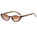 Lunettes de soleil œil de chat écaillées avec verres dégradés bruns et détails dorés - Monture Demi Verres Dégradés Thé