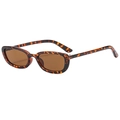 Classic retro tortoiseshell oval sunglasses with dark brown lenses for outdoor street style - Tortoise Shell Frame