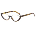 Lunettes de soleil œil-de-chat tendance avec monture écaille et détails dorés - Monture écaille