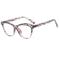 Retro cat-eye tortoiseshell sunglasses with high-quality acetate frame and UV protection - Leopard Frame