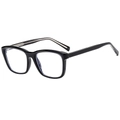 Fashionable square jelly color sunglasses with high gloss black frames and blue light lenses - Black Frame