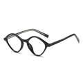 Fashionable black geometric diamond frame sunglasses with a trendy minimalist design - Black Frame