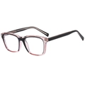 Fashionable square jelly color sunglasses with black and pink two-tone frame - Black Pink Frame