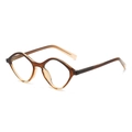 Fashionable diamond-shaped sunglasses in brown tortoiseshell gradient finish - Tea Frame