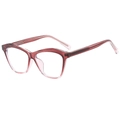 Cat-eye sunglasses with gradient red and pink transparent acetate frames for women - Red Frame