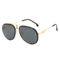 Occhiali da sole aviator classici con montatura in metallo nero e oro e lenti grigie - Montatura Nero Chiaro Lenti Grigio Nero