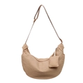 Bolso hobo acolchado caqui con correa ajustable y monedero pequeño a juego - Juego de bolsos de hombro / Caqui