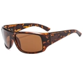 Modische Radsport-Sonnenbrille mit Schildpatt-Rahmen und braunen Gläsern für Outdoor - Schildpatt Rahmen