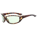 Retro tortoise shell cat eye sunglasses with green lenses and silver rivet accents - Tortoiseshell Frame Green Lens