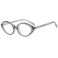 Lunettes de soleil ovales grises transparentes avec verres clairs et design minimaliste - Monture Transparente Grise Verres Transparents
