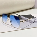 Lunettes aviateur tendance avec monture dorée et verres dégradés bleus pour femme - Monture Dorée Verres Bleus Dégradés