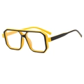 Montatura occhiali retrò geometrica irregolare a contrasto giallo e nero - Montatura Giallo Nero