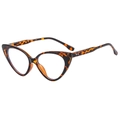 Montura de gafas cat-eye retro con diseño clásico de estampado de leopardo y carey - Montura Carey Amarilla