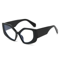 Occhiali cat-eye spessi con montatura nera lucida e lenti con filtro luce blu - Montatura Nera