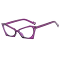 Occhiali anti luce blu gatto viola con montatura geometrica in plastica alla moda - Montatura Viola