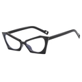 Occhiali anti luce blu gatto neri alla moda con design della montatura geometrica - Montatura Nera