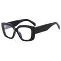Occhiali da sole retrò oversize con montatura nera spessa e protezione UV stile vintage - Montatura Nera