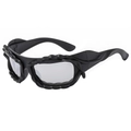 Occhiali da sole neri con montatura a treccia e lenti grigie per uno stile hip-hop chic - Montatura Nera Lenti a Specchio Argento