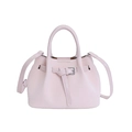 Pink woven bucket bag women handbag stylish crossbody shoulder bag fashion designer style - Pink Without Pendant