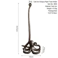 Vintage bronze octopus cast iron paper towel holder with 44.5cm height and stable base - Octopus Paper Towel Holder