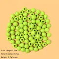 Perline da tennis in acrilico verde neon per braccialetti fai da te 11mm foro 4mm - Palla da Tennis 50 Pezzi
