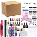 Kit manicure professionale con lampada SUNmini, fresa elettrica e decorazioni glitter - Set Nail Art 04