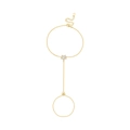 Bracciale ad anello stella dorata con cristalli scintillanti e catenella regolabile - Bracciale Stella Oro (7017)