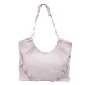 Bolso hobo de cuero sintético rosa con hebillas plateadas y diseño de gran capacidad - Rosa