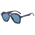 Occhiali da sole aviator classici a doppio ponte con montatura blu navy e lenti blu - Montatura Blu Scuro Lenti Blu Scuro