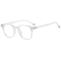 Modische transparente Blaulichtfilter-Brille mit Retro-Rechteckrahmen und CE-Kennung - Transparenter Rahmen