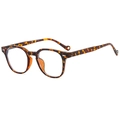 Occhiali rotondi retrò tartarugati con lenti anti luce blu per uno stile alla moda e unisex - Stile Quadrato (C02) / Tartarugato