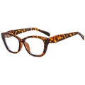 Retro cat-eye tortoiseshell eyewear frames for women featuring a 45-degree angle side view - Tortoiseshell (C04)